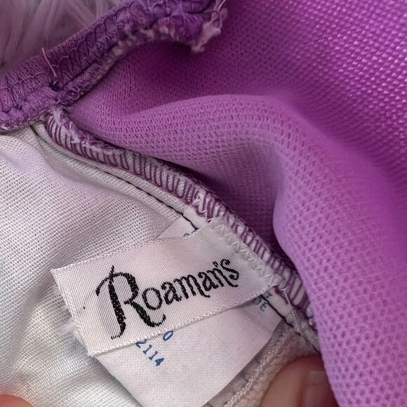 NWT Deadstock Vintage 60s or 70s Purple One Piece Swimsuit by Roaman's size 40 - Picture 7 of 10
